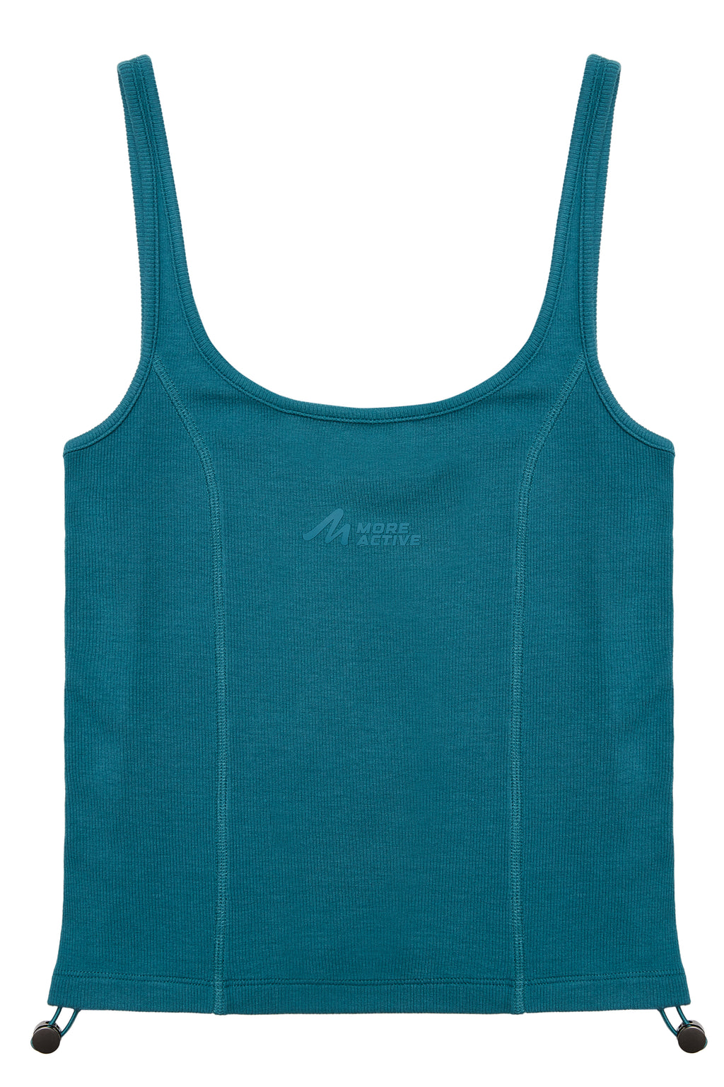 Brighton Side Gathered Rib Tank Top Colonial blue full details view 2