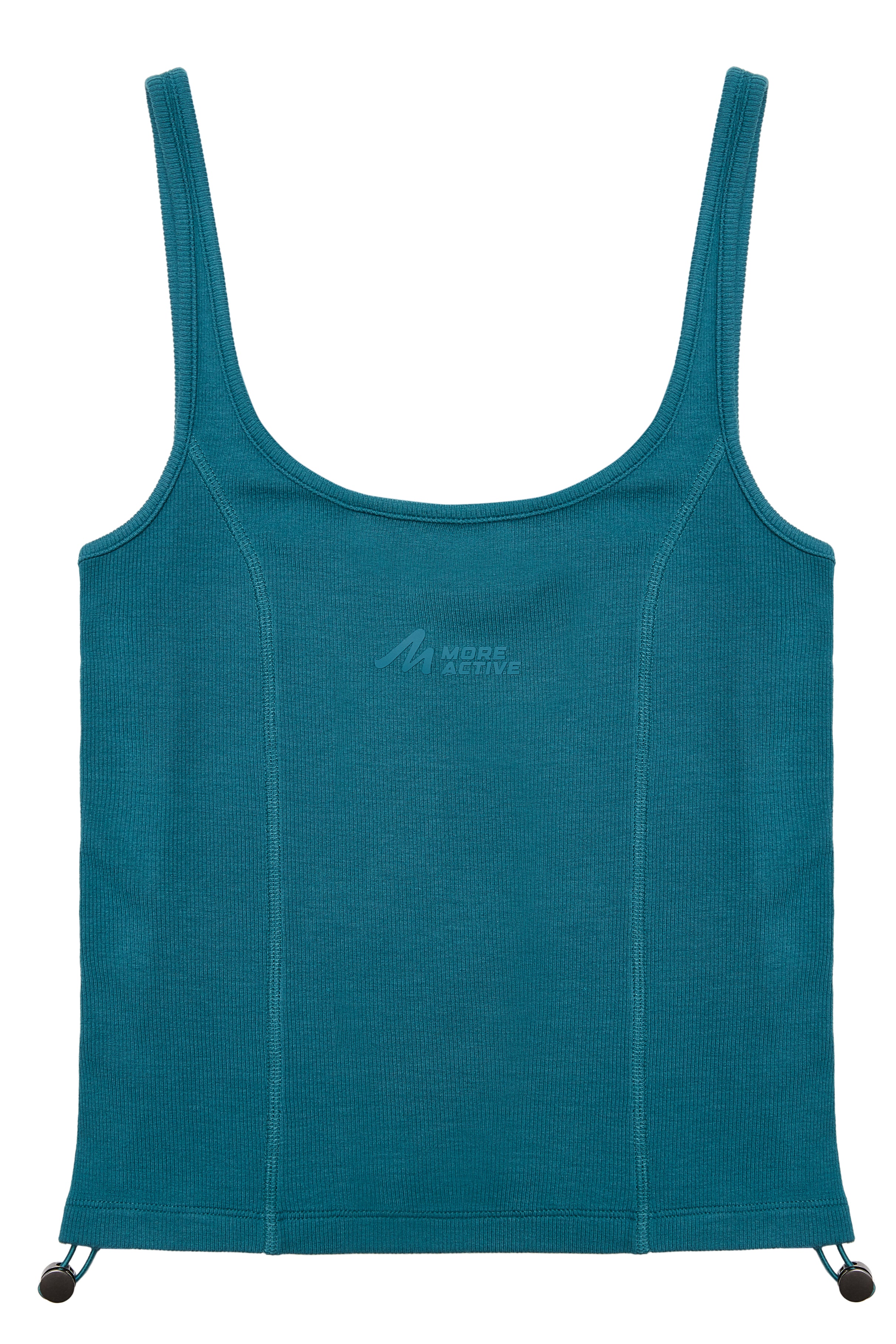 Brighton Side Gathered Rib Tank Top Colonial blue full details view 2