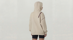 Lake Oversized women's Hoodie poppy Biege/Burgundy Back View 