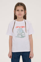 Bahama - Mum's Girl Organic Cotton T-Shirt White Front View