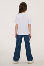 Bahama - Mum's Girl Organic Cotton T-Shirt White Back View