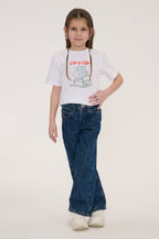 Bahama - Mum's Girl Organic Cotton T-Shirt White Front View 2