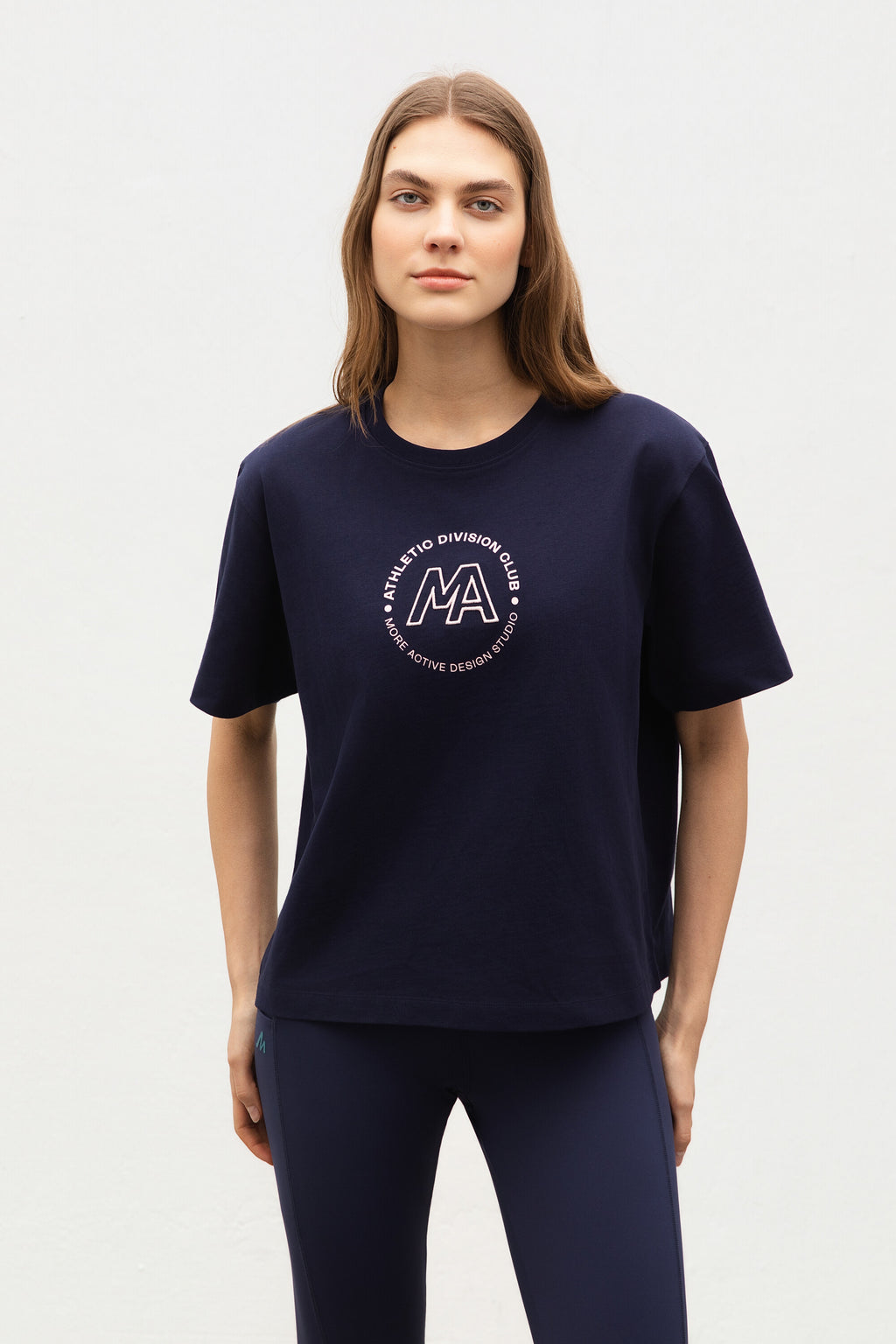 Ss Heavy Jersey Tshirt Maritime Blue front view 1