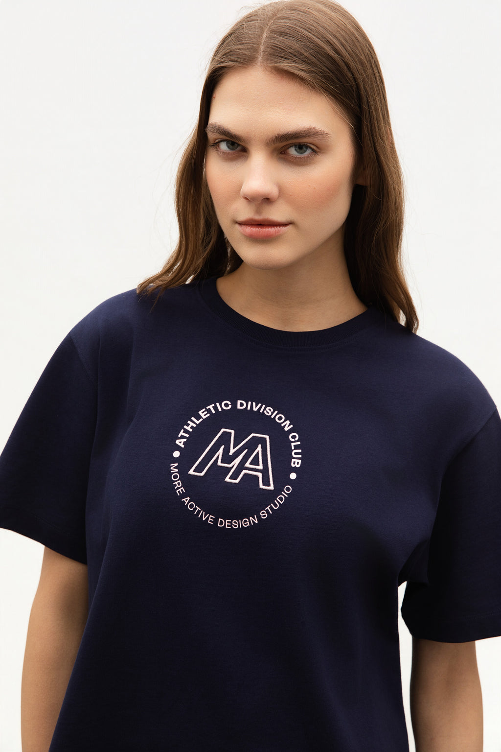 Ss Heavy Jersey Tshirt Maritime Blue front view 2