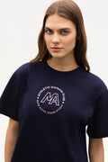 Ss Heavy Jersey Tshirt Maritime Blue front view 2