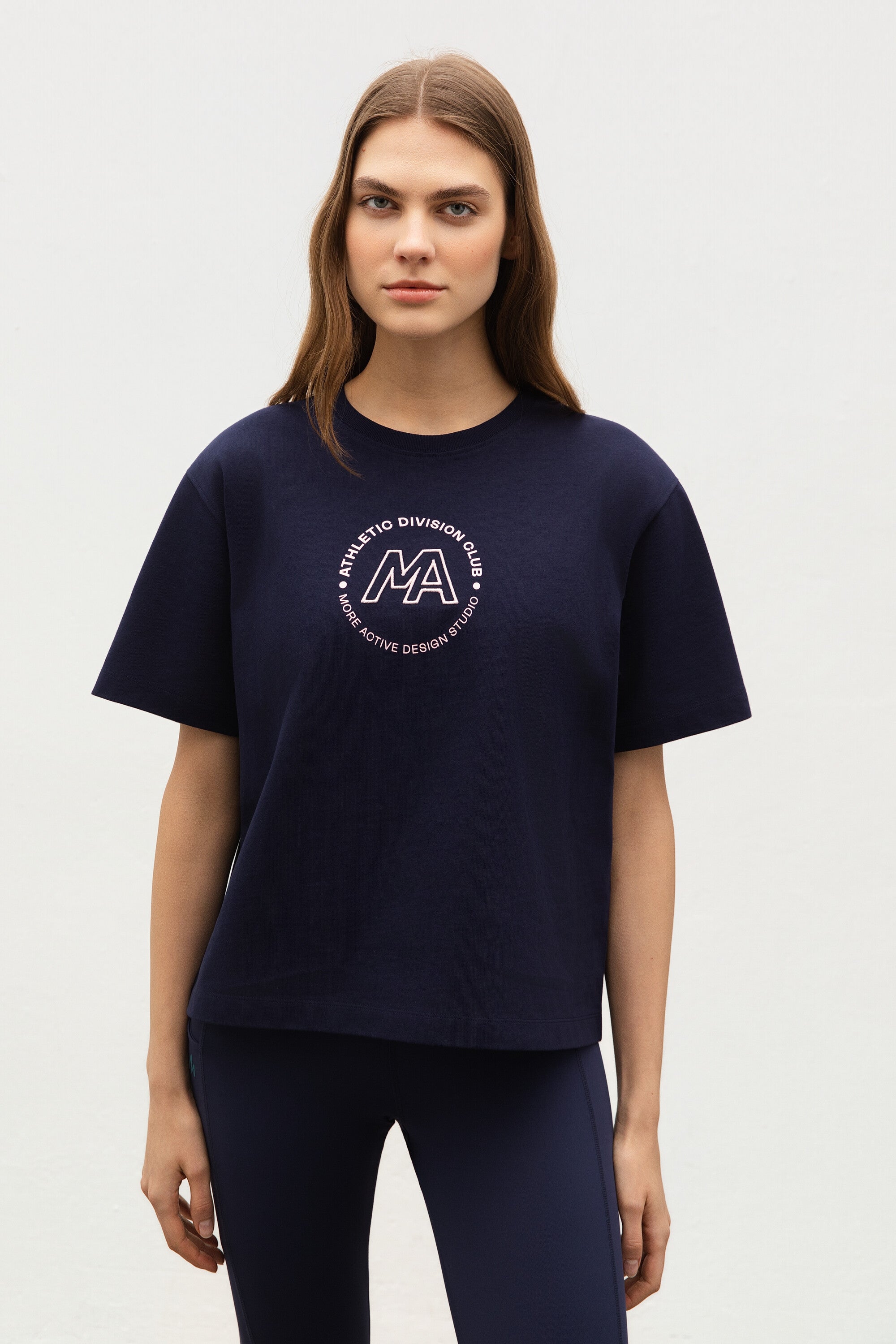 Ss Heavy Jersey Tshirt Maritime Blue front view 3