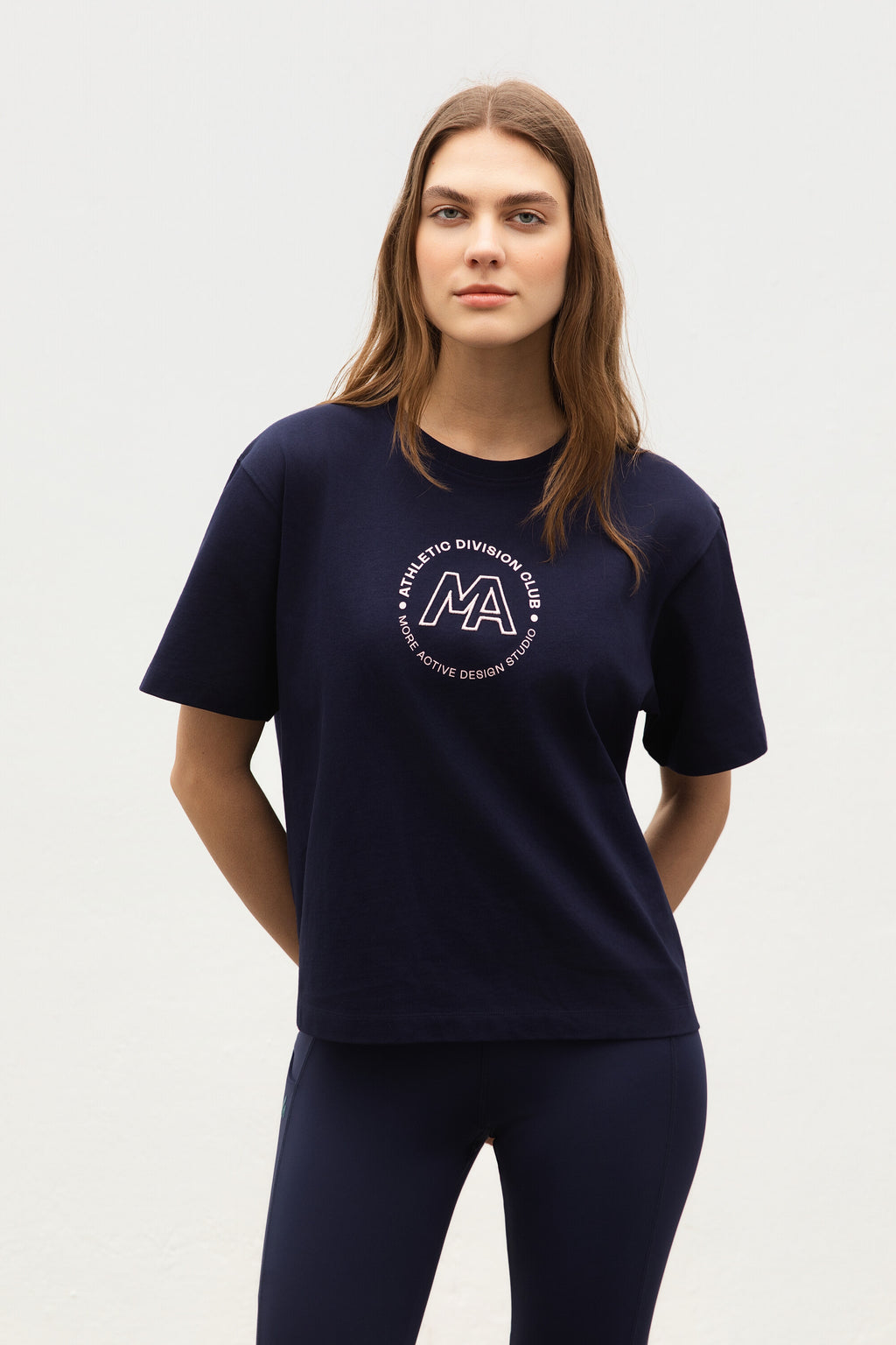 Ss Heavy Jersey Tshirt Maritime Blue close up view 1