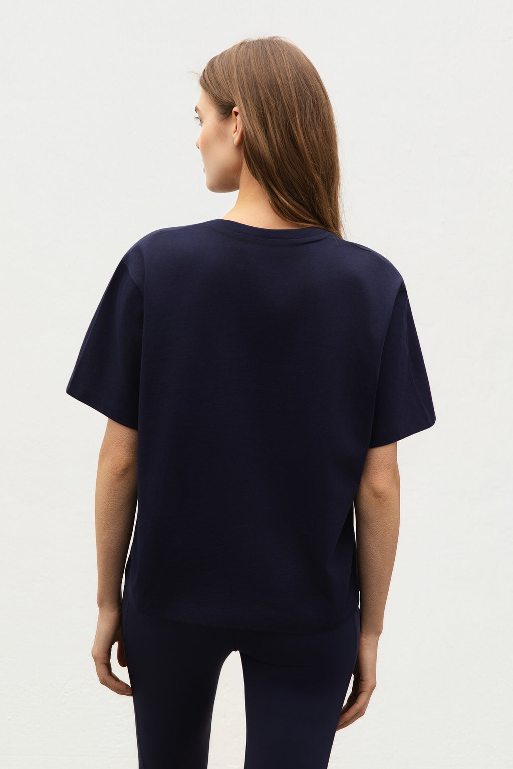 Ss Heavy Jersey Tshirt Maritime Blue back view