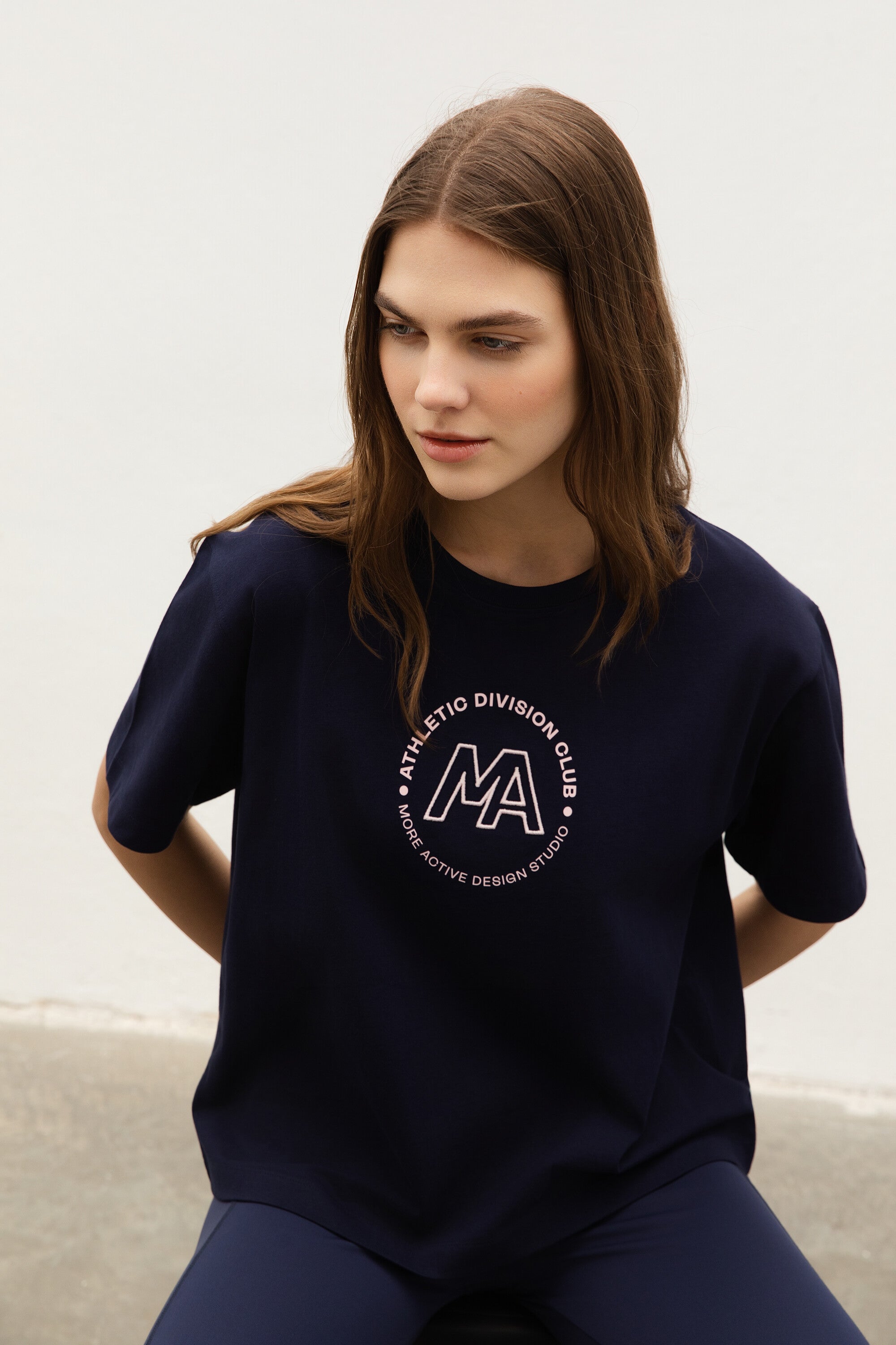 Ss Heavy Jersey Tshirt Maritime Blue close up view 3