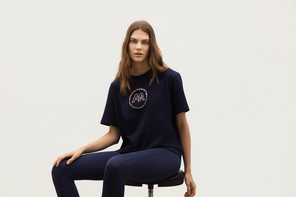 Ss Heavy Jersey Tshirt Maritime Blue close up view 4