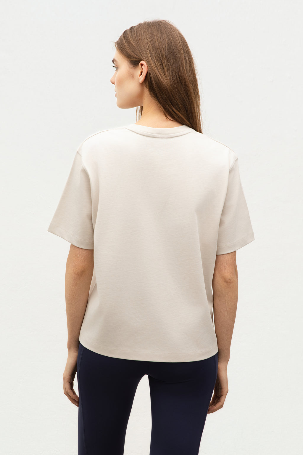 Short Sleeve Heavy Jersey Tshirt Cloud Dancer Back View