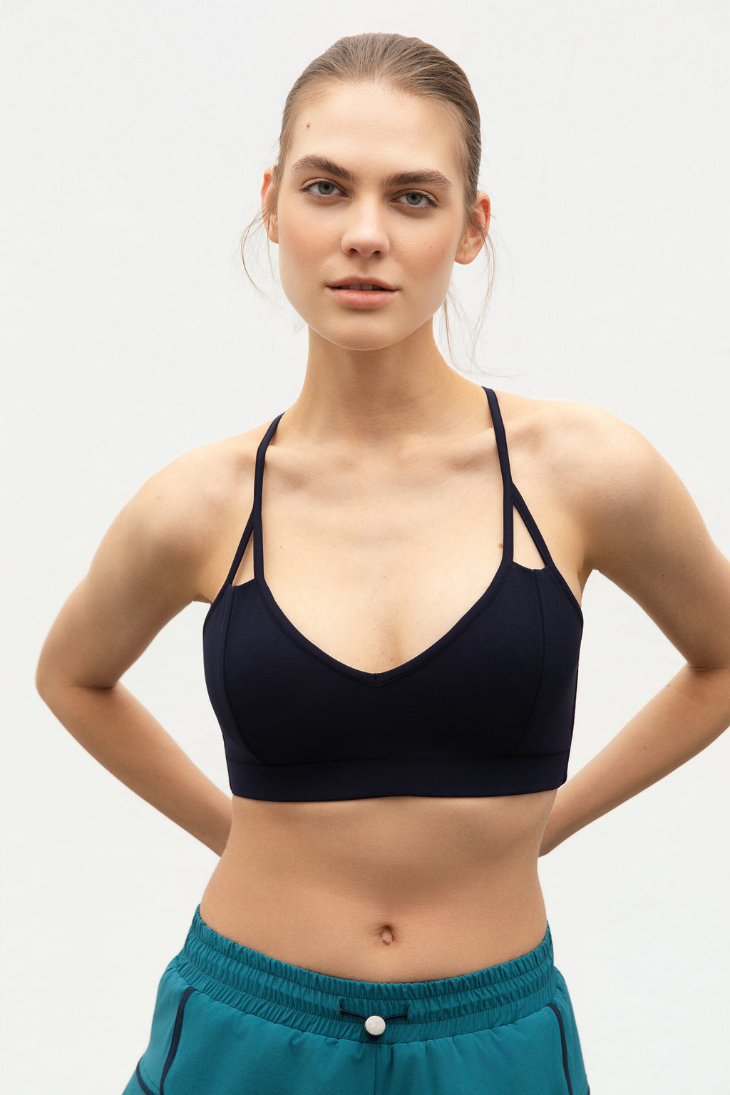 Athletic Bra Maritime Blue Close up view