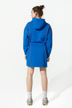 Daydream Long Sleeve Sweat Dress Lapis Blue Back View
