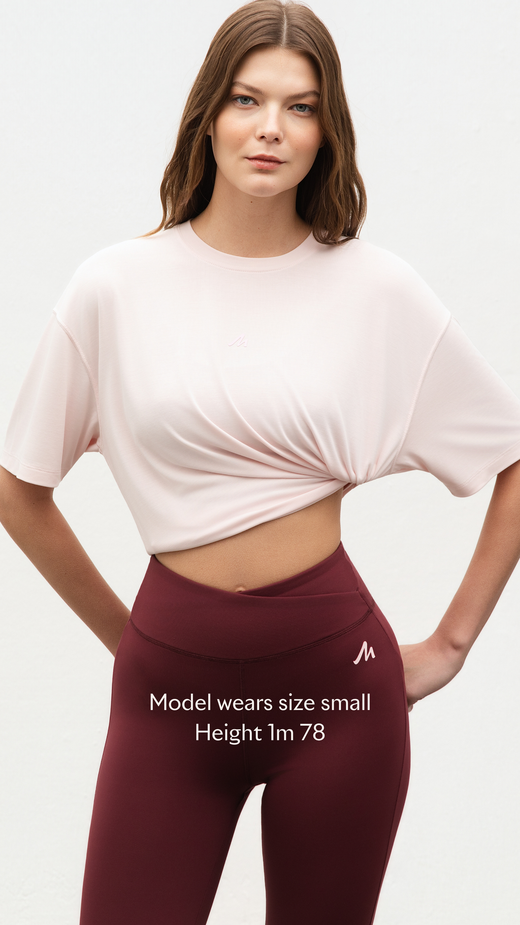 Ss Tee With Sueded Jersey chocolate brown full details view