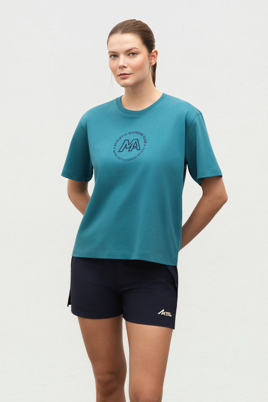 Ss Heavy Jersey Tshirt Colonial Blue front view 1